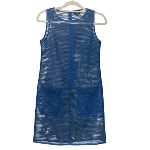 W by Worth Mesh Overlay Dress‎ Pockets Sleeveless Blue Size 2